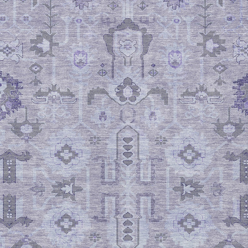 Tapis oriental lavable intérieur gris 9 'X 12'