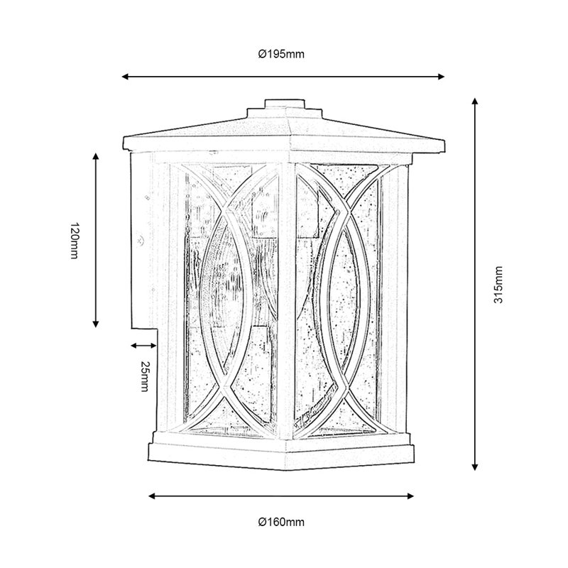 Paolo Black Outdoor Wall Lantern, 31.5" H x 19.5" W x 20.5" D