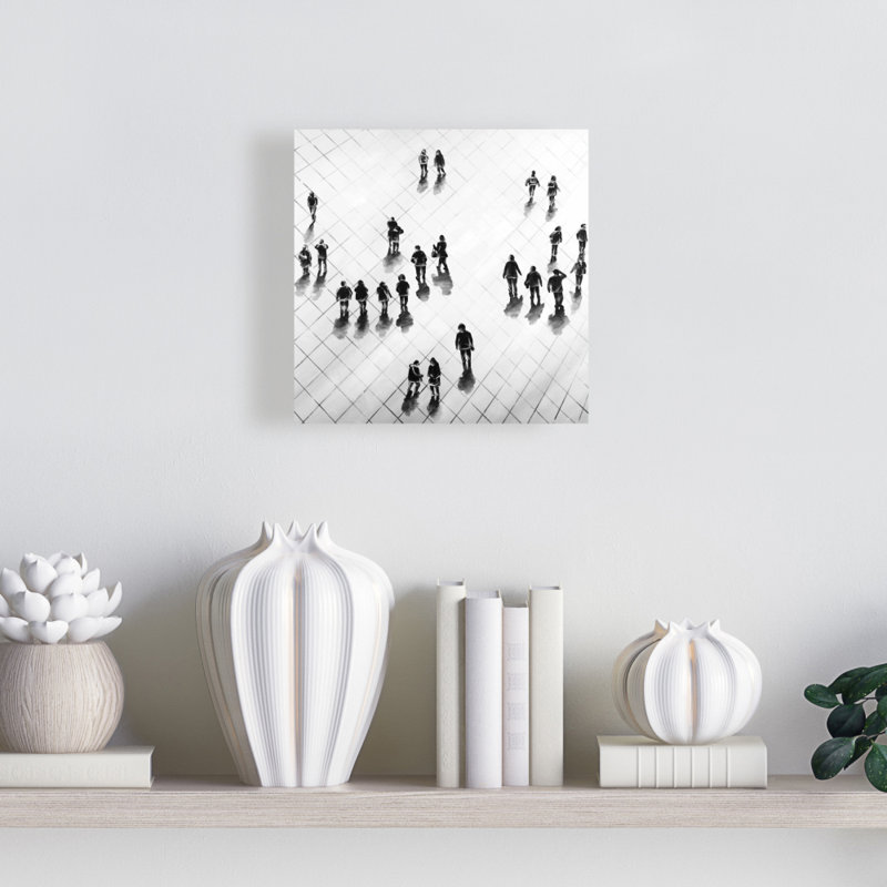 Art mural blanc sur toile - Vue aérienne de la rue pour la décoration intérieure