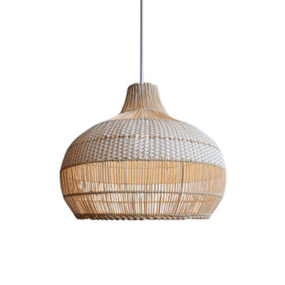 Ajshe 1 - Light Rattan Teardrop Pendant