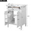 Meuble-lavabo de 24 po, lavabo en céramique, pieds solides, charnières et tablette réglable pour salle de bain 24 po avec solutions de rangement intelligentes, esthétique élégante à fermeture en douceur-347703253