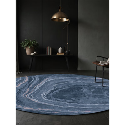 Tapis bleu lavable à la machine