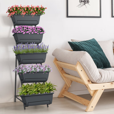 Jardinière verticale surélevée à 5 niveaux