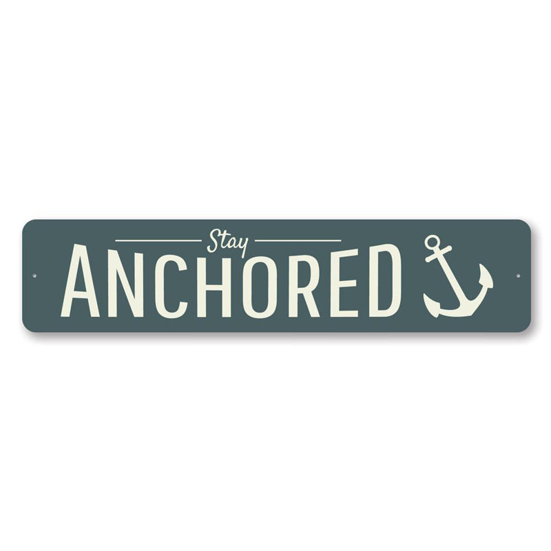 Plaque en aluminium Stay Anchored, H 4 po x l 18 po x P 0,04 po