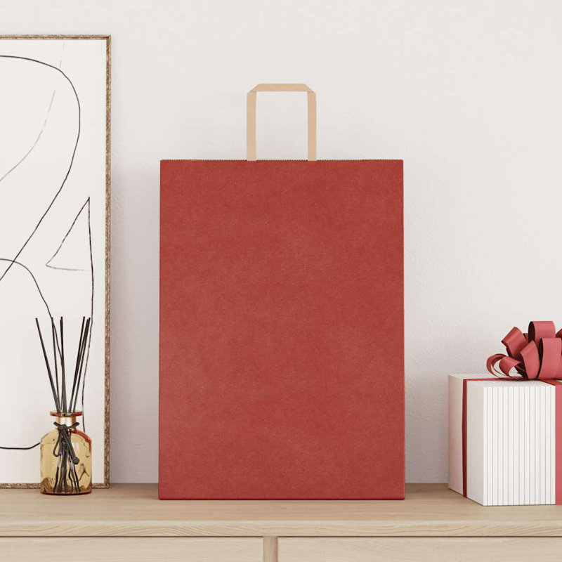 Basalt Gift Wrap Storage, Red, 49cm H x 54cm W x 15cm D