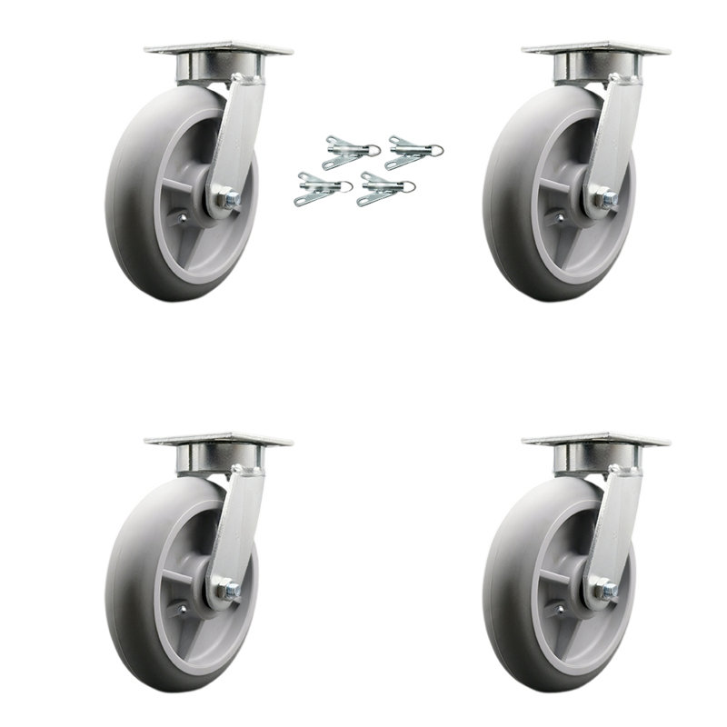 Kingpinless Thermoplastic Rubber Caster