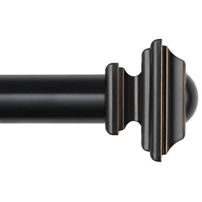 Bloxom Metal&Acrylic Adjustable Single Curtain Rod