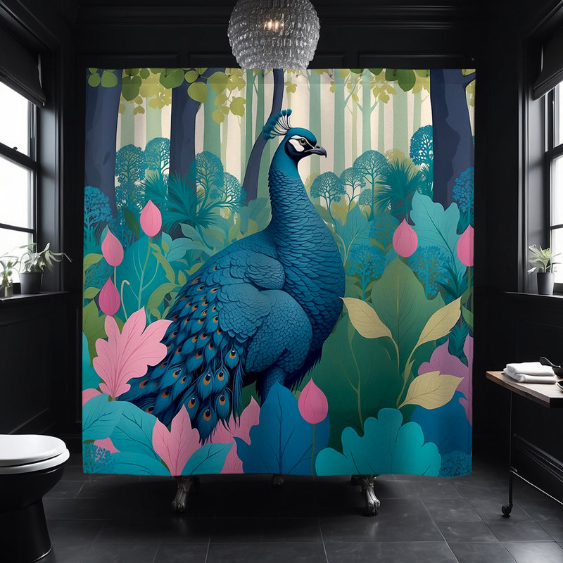 Rideau de douche Prita Peacock