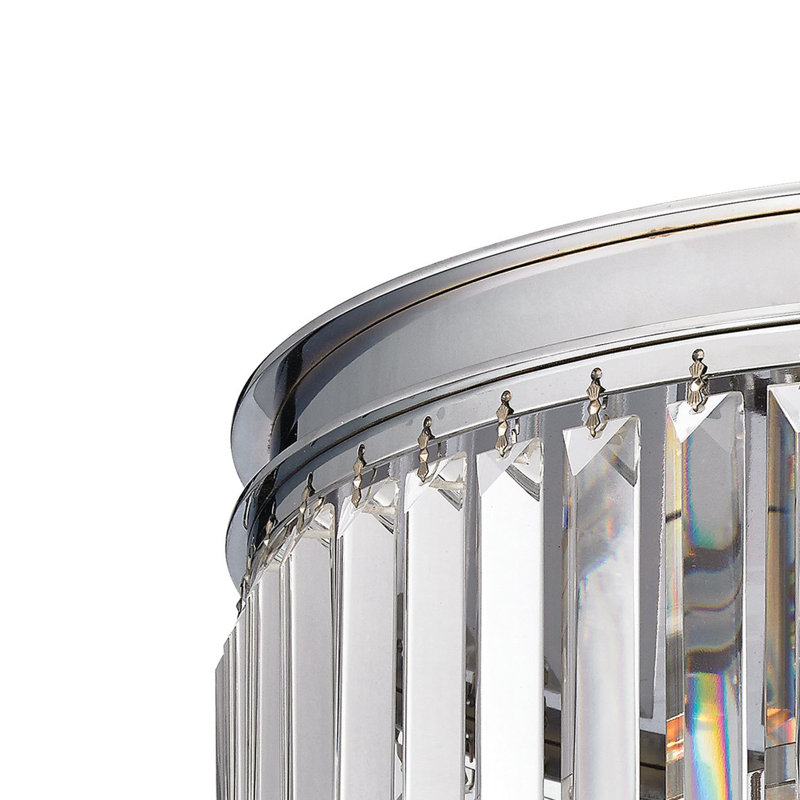 Palacial 19'' Wide 3-Light Semi Flush Mount - Polished Chrome