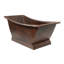 67" Hammered Copper Canoa Single Slipper Bathtub