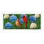 Cardinal Couple Among Hydrangea PVC Horizontal Yard Sign, 20in x 8in