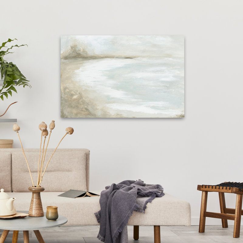 Brise - paysages côtiers, art blanc neutre, H 24 po x l 36 po