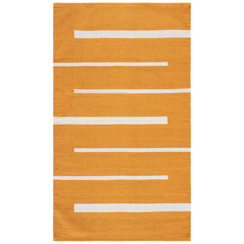Estivalis Hand Woven Cotton Striped Rug, Rectangle 3' x 5'