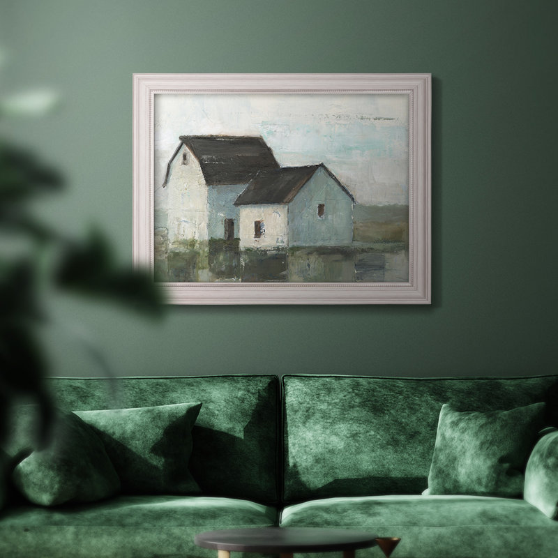 Ulen Barn At Sunset II, peinture sur toile encadrée, H 23 po x l 32 po x P 2,5 po