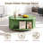 Round Coffee Table with Storage, 31.5" Mid Century Modern Coffee Table with 360° Curved Sliding Door-1279393497