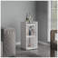 Bar, 1 porte en verre, 3 tablettes, blanc-169685886