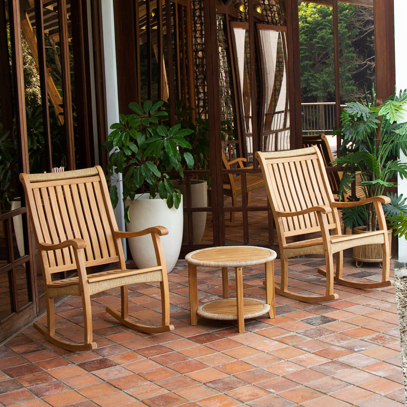 Amodio 2-Person Teak Outdoor Seating Group