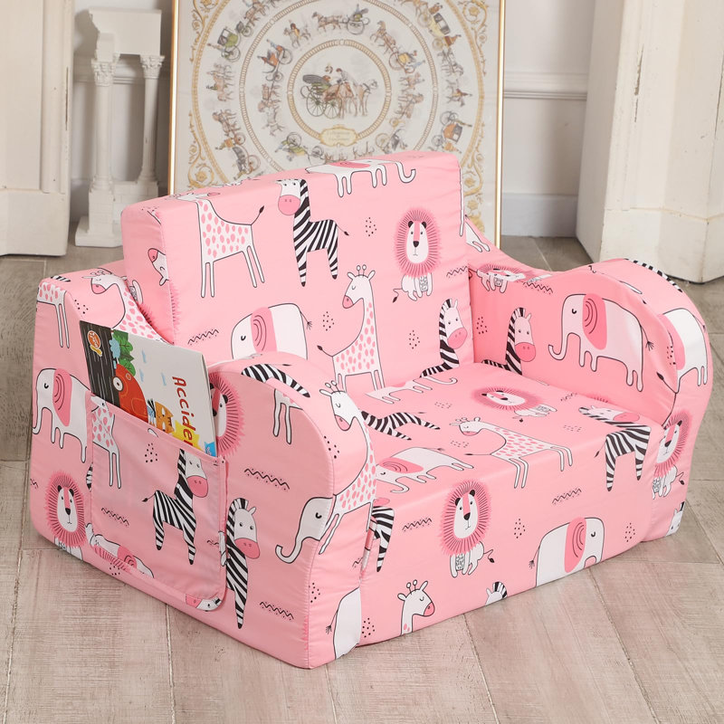 Kids Attilio, 2-In-1 Kids Couch Fold Out, Convertible Attilio To Bed