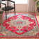 Felty Oriental Fuchsia / Blue Area Rug