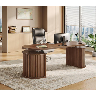  Bureau de direction à hauteur ajustable électrique 57 po avec rangement