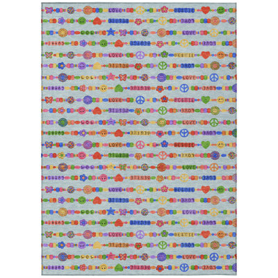 Machine Washable Indoor/Outdoor Chantille ACN2658 Kids Rug