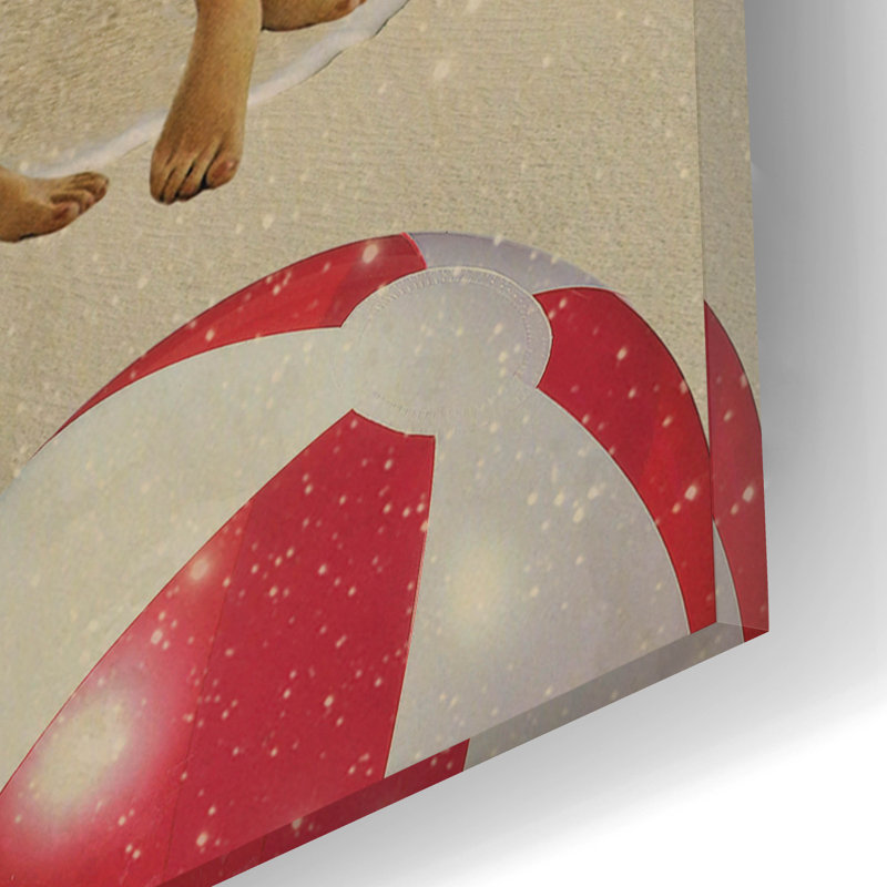 «Beach Days Are Over» par Elo Marc, art mural en verre acrylique, H 16 po x l 12 po x P 0,13 po