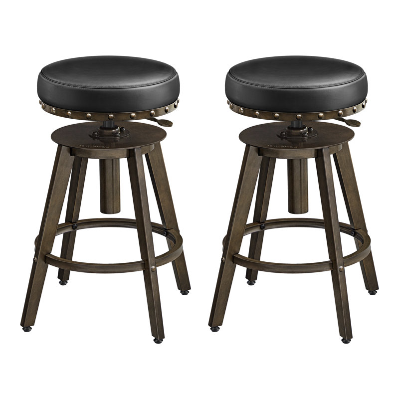 Bar Stools, Set Of 2, Ink Black