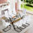 7-Piece Glass Top Dining Table Sets-852886302-852886376