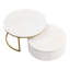 Table basse dorée dorée moderne avec motif cannelé et tiroir rond-816557095