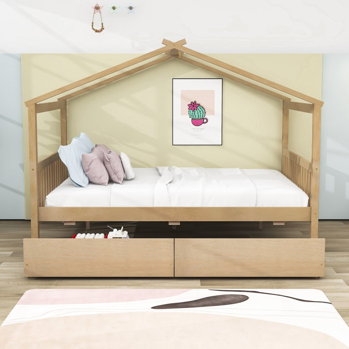 August Grove® Ashiyah Full Storage Canopy Bed 