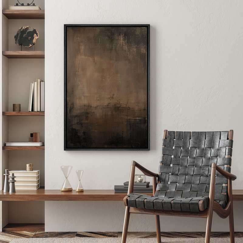 Abstrait, scène pastorale tranquille, paysage, illustrations, campagne française rustique, Noir, H 36 po x l 24 po