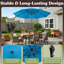 Parasol de patio rond de 9 pi avec base lestée de 19 lb - Inclinaison automatique, manivelle facile, parasol d'extérieur à auvent ventilé pour abat-jour - pour terrasse, balcon, porche, cour ou piscine par Pure Garden (bleu)-1605418826