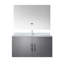 Meuble-lavabo gris foncé 36 po X P 22 po, plateau en marbre de culture, robinet, miroir à DEL, résistance aux égratignures et aux taches-1885675943