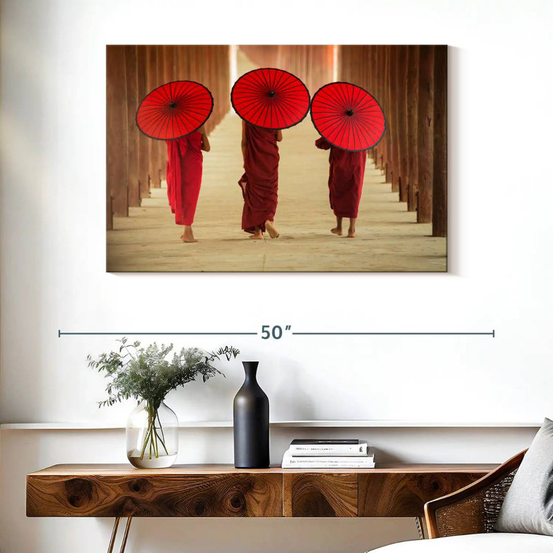 Leisha Mandalay Burma Monks, 26" H x 39" W