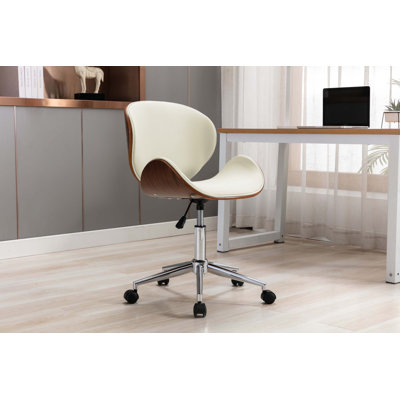 Larkin Faux Leather Mid-Century Office Chair