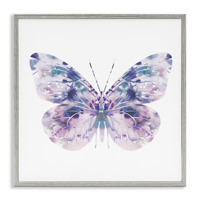 Effet aquarelle galet délicat mauve papillon par Leah Straatsma - Peinture