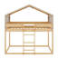 Lit simple superposé en bois avec tente-1547540380