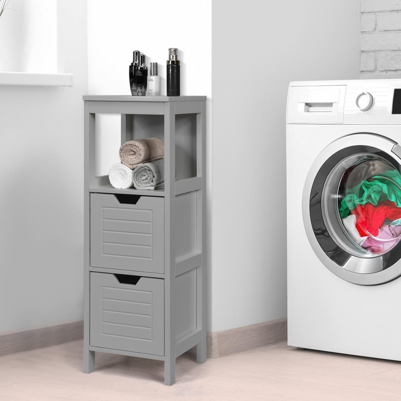Armoire à linge autoportante Jaydem, gris