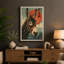 Donkey with Rising Sun Japandi - Wrapped Canvas-1874338282-1874338287