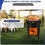 Four Kazan ouzbek Febtech 16 po, réchaud à bois extérieur avec chaudron en acier de 8 à 18 L pour plov, pilaf, camping et cuisine en plein air.