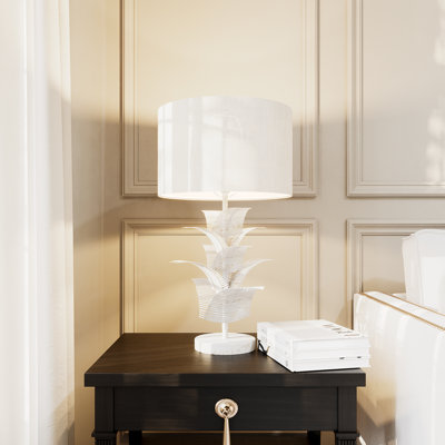 Demrul Table Lamp with Metal Leaves rod