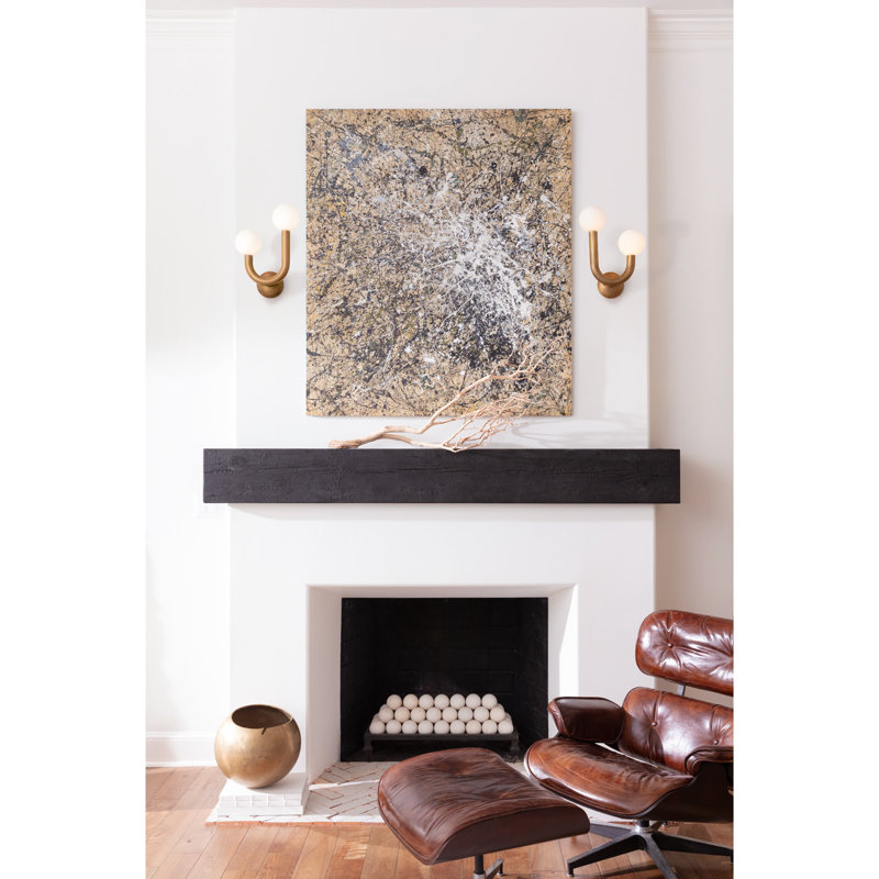 Happy 2 - Light Armed Sconce, Natural Brass