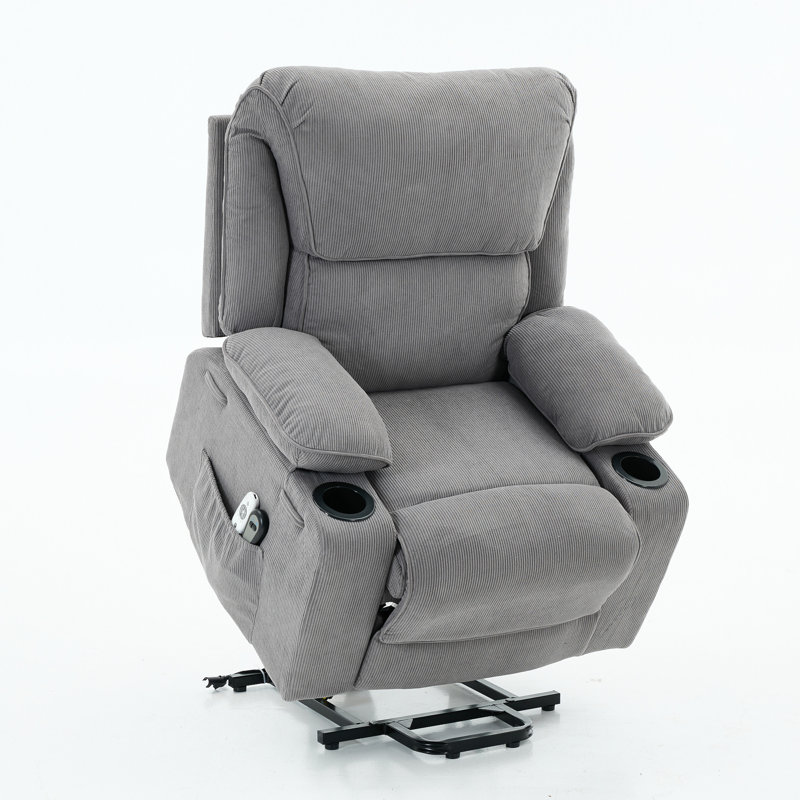 Remote-Controlled Heating And Massage Assistive Recliner For Seniors, Gray