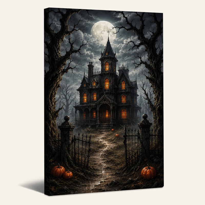 Art mural sur toile Halloween, H 40 po x l 28 po