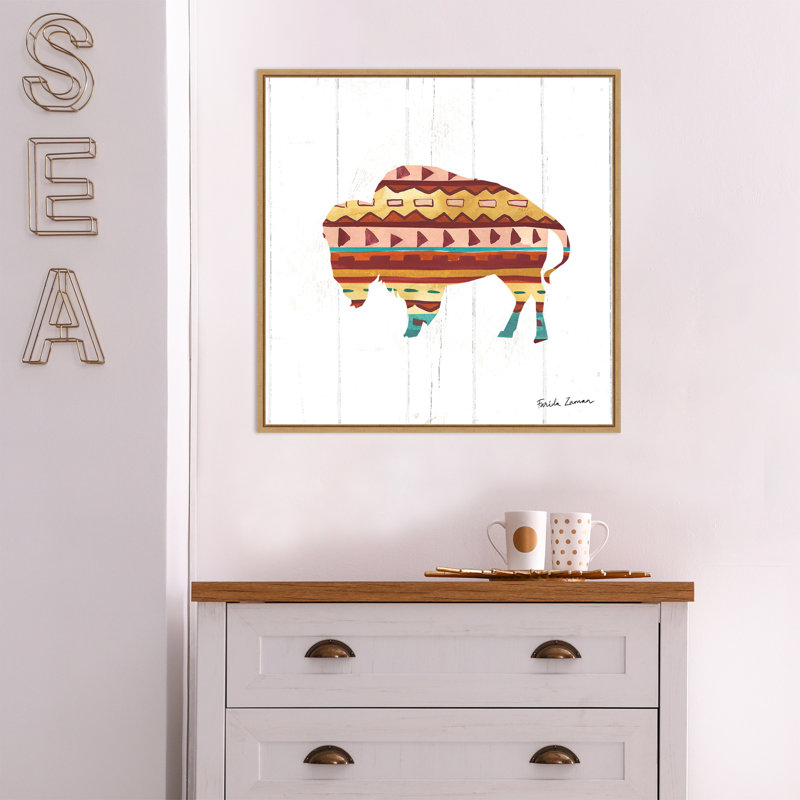 « sud-ouest vibes », art encadré "buffalo toile" Baltes