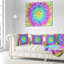 Vue de formes géométriques colorées - coussin imprimé abstrait-29603858-29603861