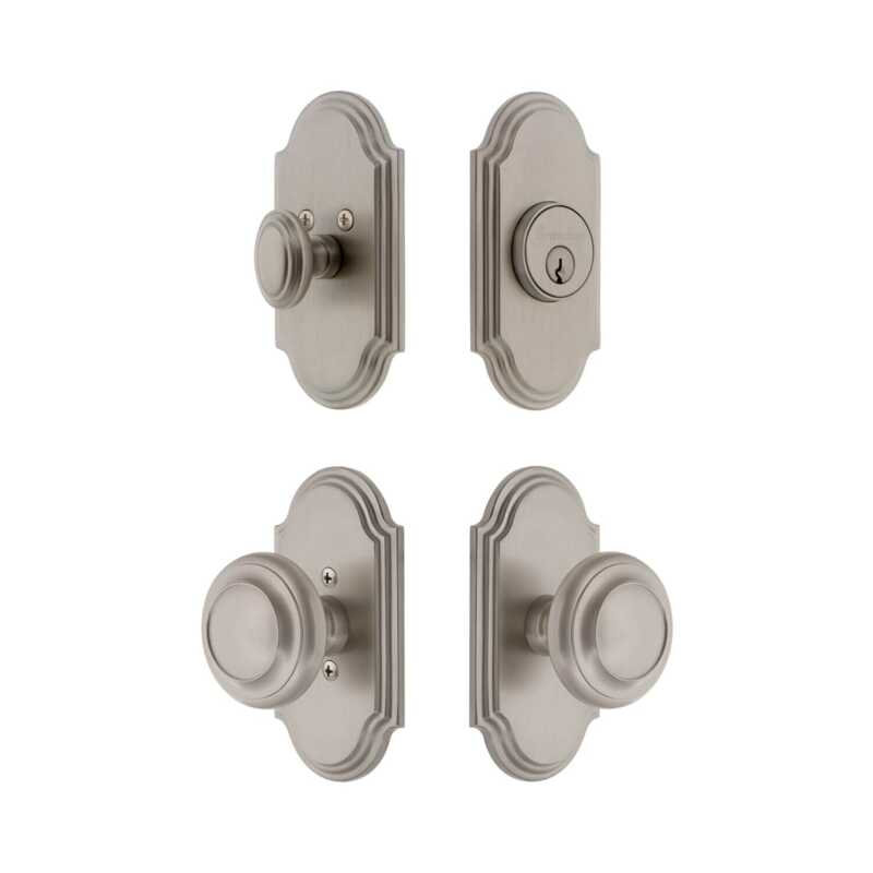 Ensemble de courte entrée Grandeur Arc, 2.75", Nickel satiné