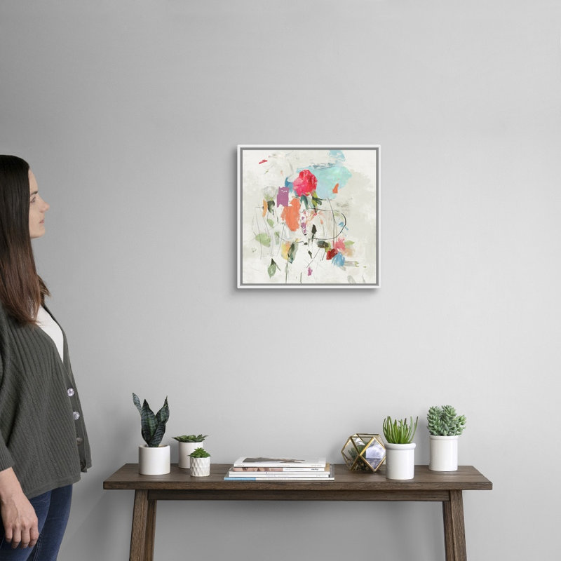 Spread Love II par PI Studio - reproduction d'art sur toile, Cadre flottant blanc, H 18 po x l 18 po x P 1,75 po
