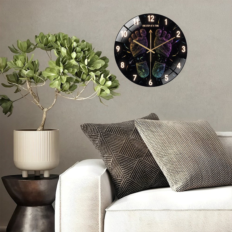 Horloge murale en verre 12 pi