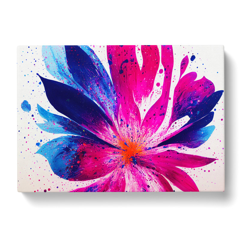 Precious Flower Splash - Wrapped Canvas Print, 35cm H x 50cm W x 3cm D
